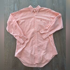 Ralph Lauren Men's salmon colored 100% cotton Button-Down Shirt, 16-33
